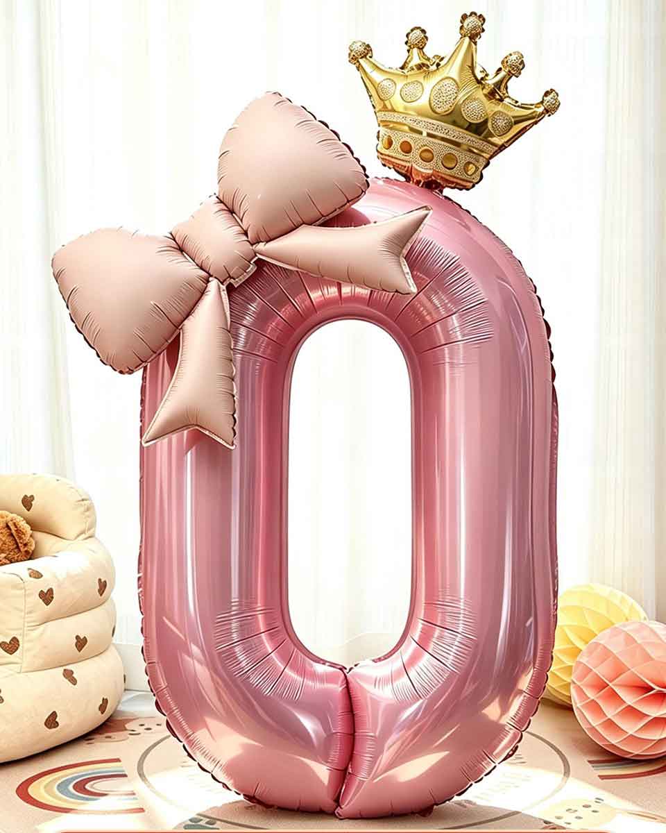 Pink Princess Number Balloon Set