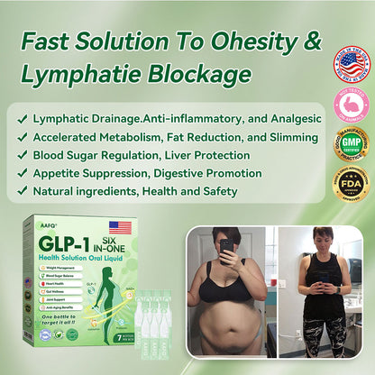🆄🆂© Verificado por la FDA ⚕️ AAFQ® GLP-1 Solución Líquida Oral Seis en Uno(Solo una vez al día, cambios visibles en 7 días) Ideal para apoyar la salud en casos de obesidad, salud cardiovascular, diabetes, apnea del sueño, problemas articulares y más.
