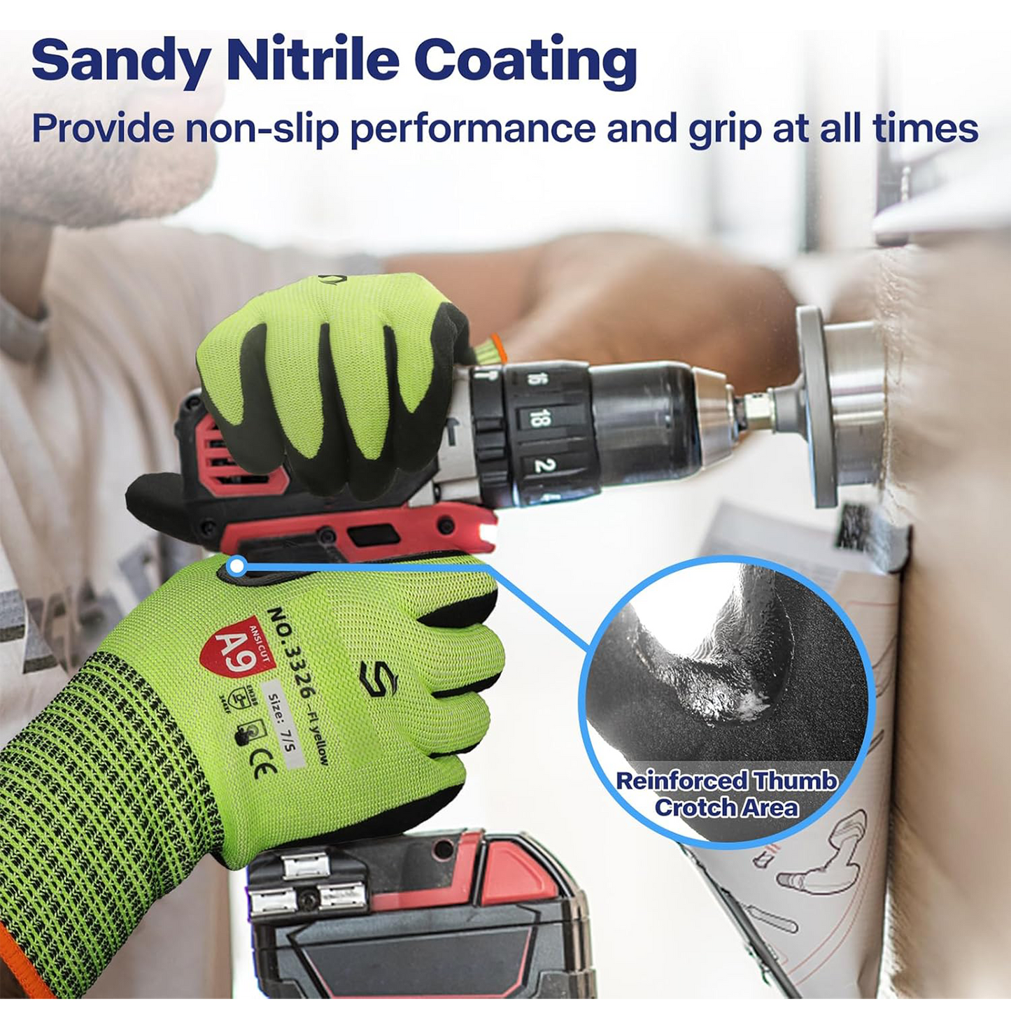 🧤 ANS1 A9 Cut-Resistant Safety Gloves – Extreme Protection with Comfort & Flexibility