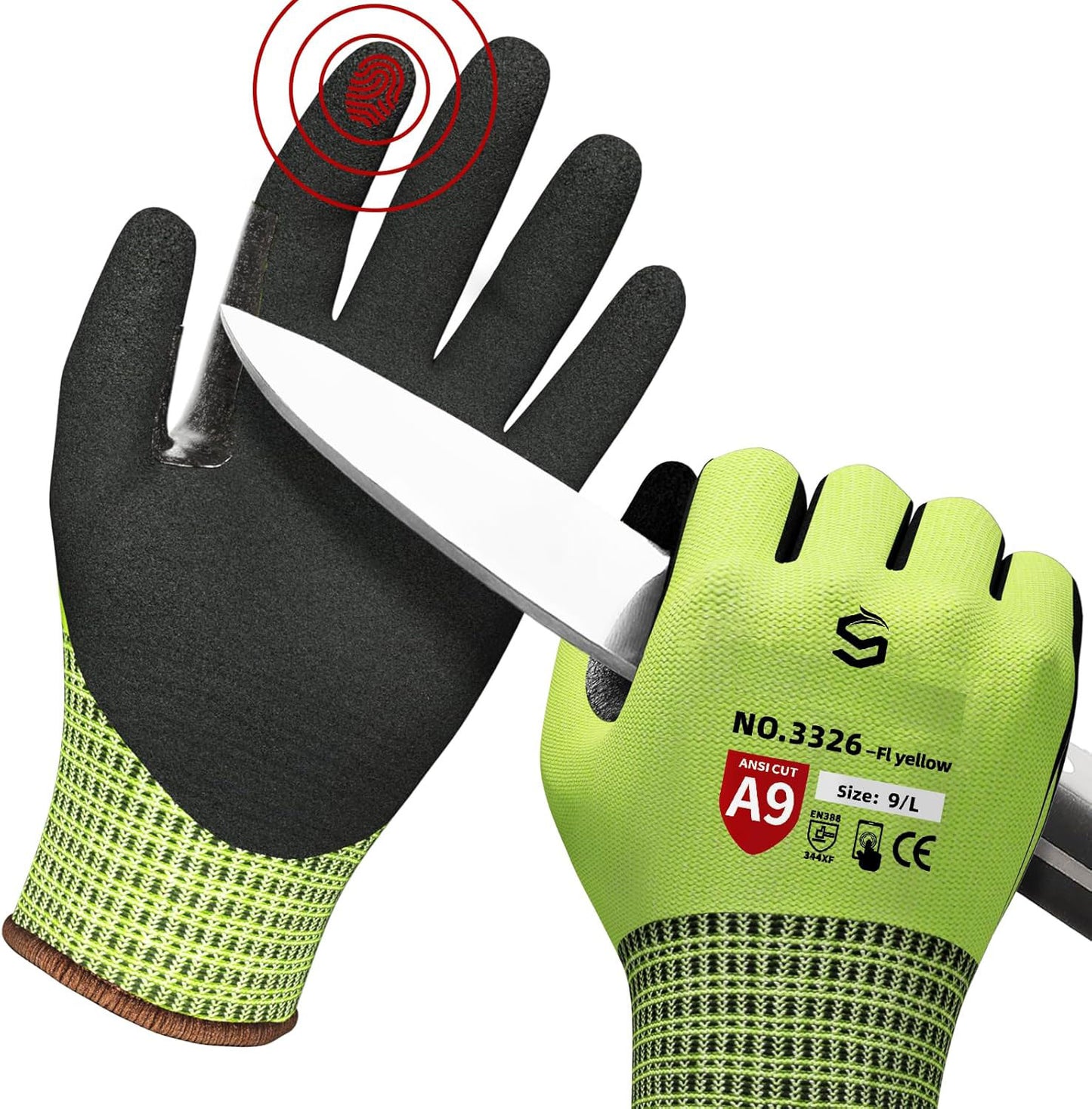 🧤 ANS1 A9 Cut-Resistant Safety Gloves – Extreme Protection with Comfort & Flexibility