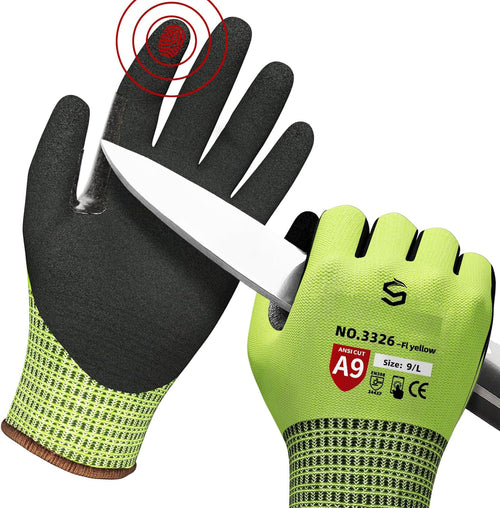 🧤 ANS1 A9 Cut-Resistant Safety Gloves – Extreme Protection with Comfort & Flexibility