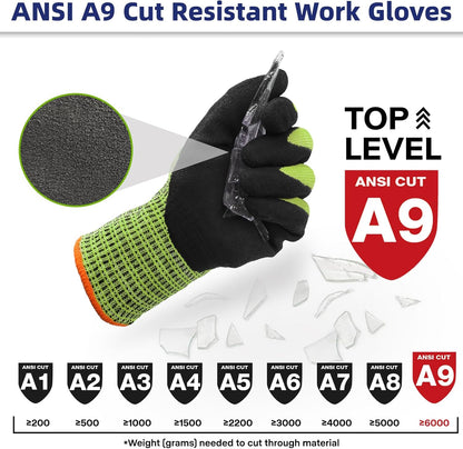 🧤 ANS1 A9 Cut-Resistant Safety Gloves – Extreme Protection with Comfort & Flexibility