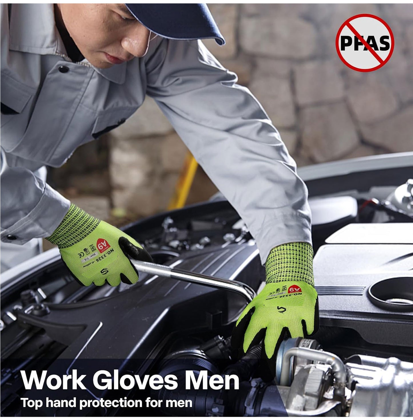 🧤 ANS1 A9 Cut-Resistant Safety Gloves – Extreme Protection with Comfort & Flexibility