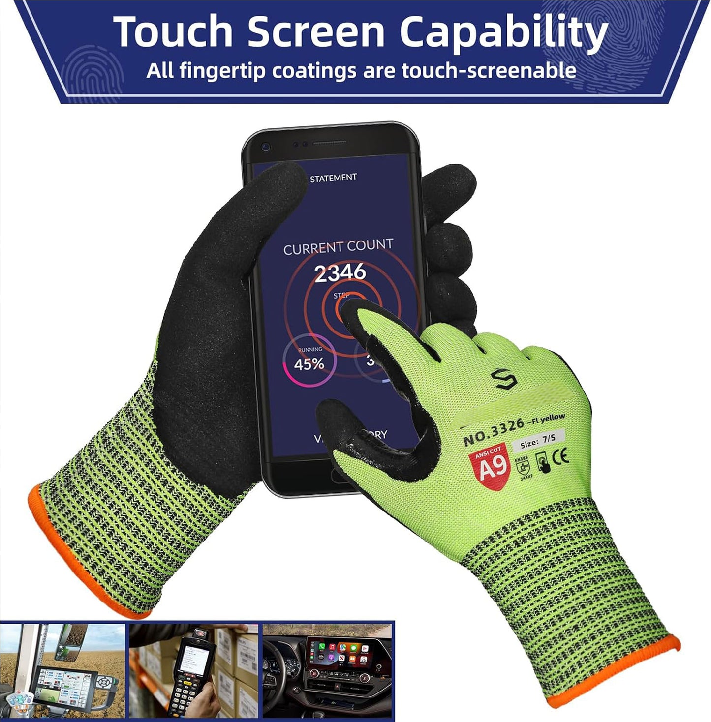 🧤 ANS1 A9 Cut-Resistant Safety Gloves – Extreme Protection with Comfort & Flexibility