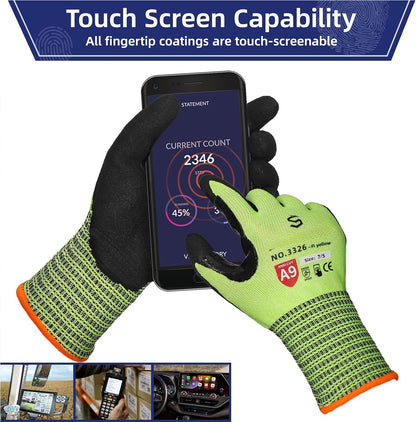 🧤 ANS1 A9 Cut-Resistant Safety Gloves – Extreme Protection with Comfort & Flexibility