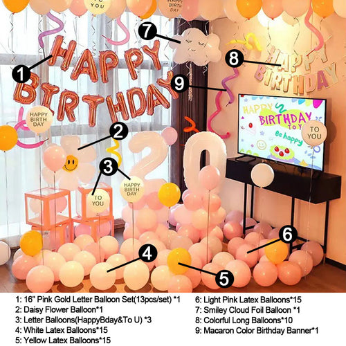 Birthday Balloon Decoration Kit
