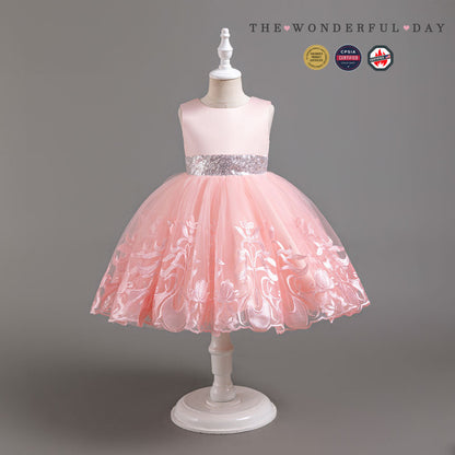 Girl Elegant Sweet Sleeveless Tulle Party Dress