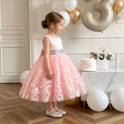 Girl Elegant Sweet Sleeveless Tulle Party Dress