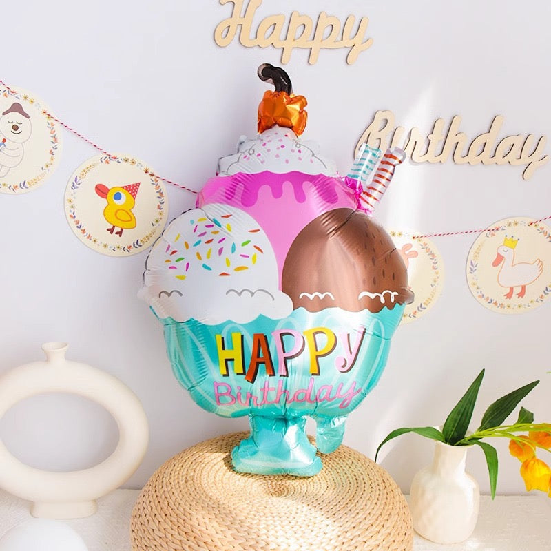 Cute Food Foil Balloon Set – Choose 4 Designs