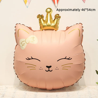Cute Matte Animal Foil Balloons for Kids’ Birthday Party Kit (4pcs included)