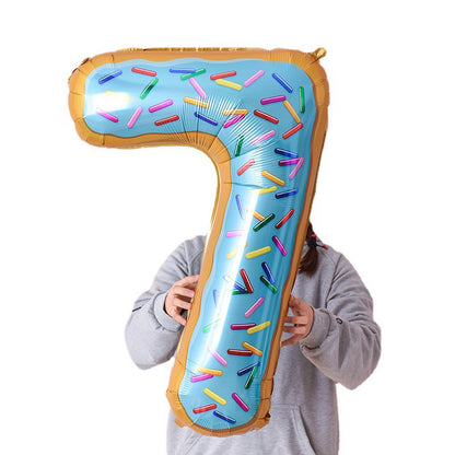Cute Playful Desert Number Balloon (#0-9)