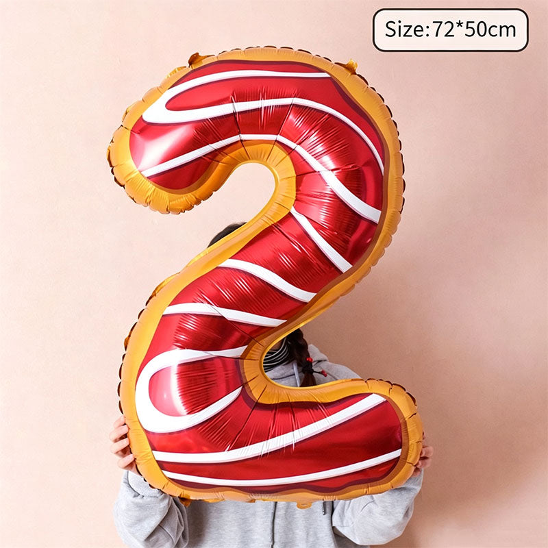 Cute Playful Desert Number Balloon (#0-9)