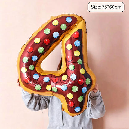 Cute Playful Desert Number Balloon (#0-9)