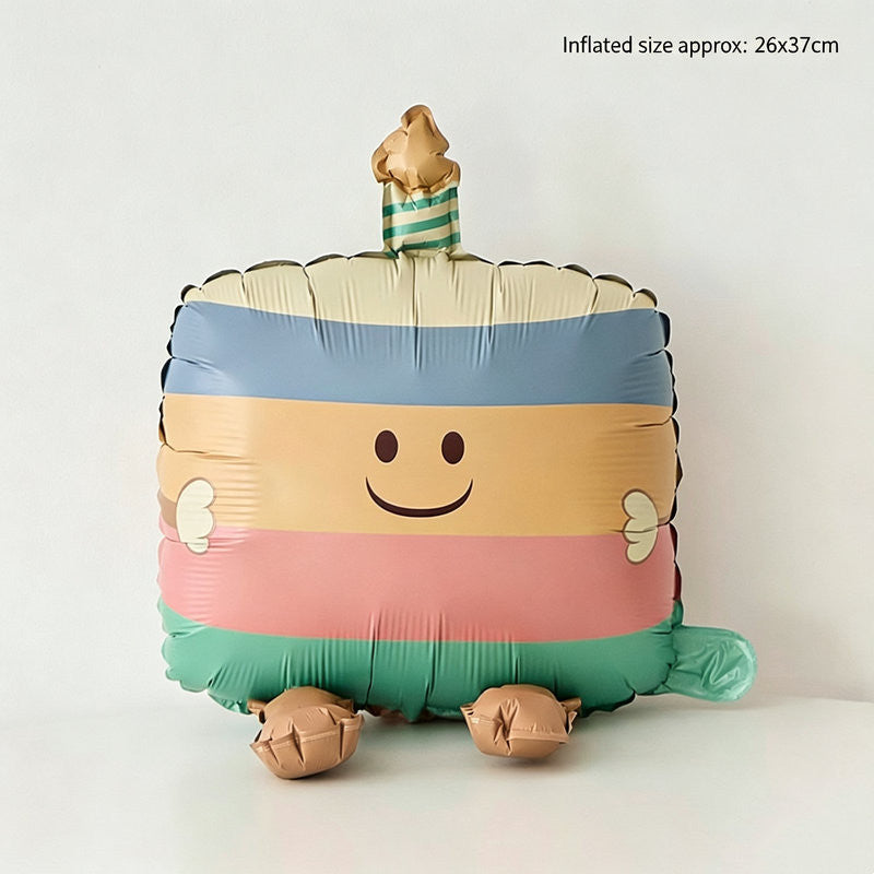 Dopamine Colorful 3D Layered Cake Balloon Birthday Decoration